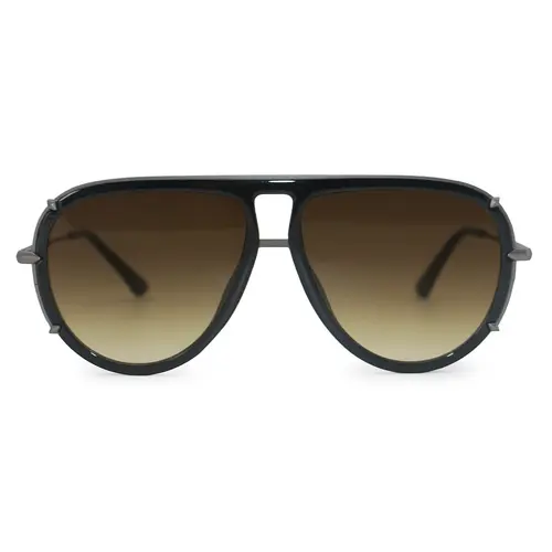 Topfoxx Ivy Luxe Olive Tangle-Free Round Aviator Sunglasses - Certified Shatter-Resistant Lenses - UV400 UV Protective Trendy NYC 60s Aesthetic Stylish Accessories for Women & Men