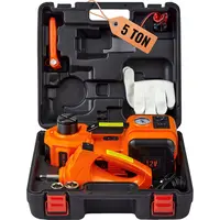 【toolupgrade】VEVOR  Electric Car Jack Set Max 5 Ton/11023 LBS Hydraulic Jack/Scissor Jack with Electric Impact WrenchBuilt-in Inflatable Pump and LED LightPortable Car Lift for SUV MPV Sedan Truck Change Tires Garage Repair