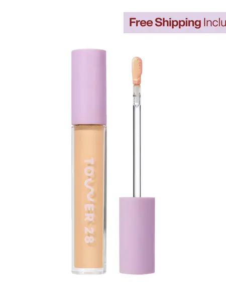 Tower 28 Swipe Serum Concealer - For Sensitive Skin - All-Over Hydrating Concealer, Medium-Buildable Coverage - Clean, Cruelty Free Foundation Makeup