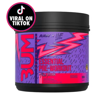 Raw Nutrition CBUM Chris Bumstead Essential Pre-Workout Powder - Fitness Dietary & Bodybuilding Supplement for Adults (All Fitness Levels) with 200mg Caffeine for Explosive Energy, L-Citrulline for Boosted Pumps & Blood Flow Support