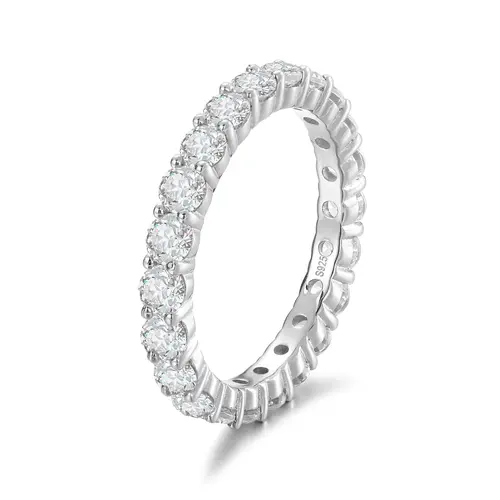 UCCIYO Women's 925 Sterling Silver VVS1-VVS2 Shining Synthetic Moissanite Ring, Fashion Jewelry for Engagement Gifts, Party & Daily Wear【#R8】