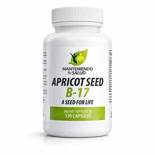 Manteniendo Tu Salud B-17 500mg Apricot Seed Immune Support 120 Capsules Dietary Supplement for Cell Function & Wellbeing Vitamin
