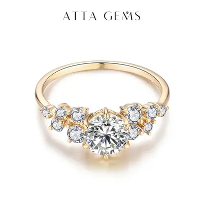 Women's All-Synthetic D Color VVS1 Sparkling Moissanite High Setting Marriage Ring - Fine Jewelry Wedding Gift for Female, Artificial Gemstone Accessory R042 summerwins, High Setting Ring