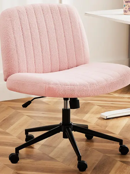 【Star Furniture】Height Adjustable Criss Cross Chair Office Wide Swivel Home Office Desk Chairs Reading Chair