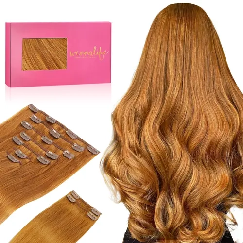 WENNALIFE 150g Clip in Hair Extensions 9pcs Balayage Dark Brown to Chestnut Brown Human Hair Luxury Remy Hair Injected Straight Volume #tiktokshopbacktoschool #sohochic