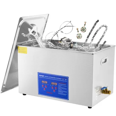 【Summerfinds】VEVOR Professional Ultrasonic Cleaner Max. 30L Ultrasonic Jewelry Cleaner with Digital Timer & HeaterStainless Steel Industrial Sonic Cleaner 40kHz for GlassesWatchesRingsSmall Parts, Cleaning,toolupgrade
