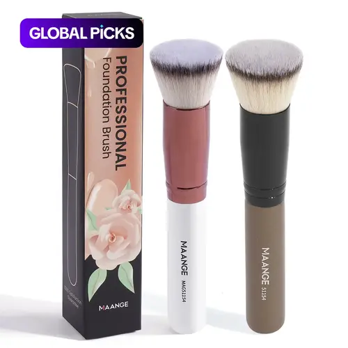 MAANGE Multi-color Professional Liquid Foundation Brush, 2 Counts/set Beauty Blender Makeup Brush, Fashion Makeup Tool for Women