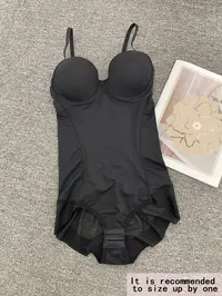 Women's Deep V Backless Spaghetti Strap Body Shaper Shapewear Bodysuit, Ruched Design Sheer Top, Regular Length Casual Underwear for All Seasons