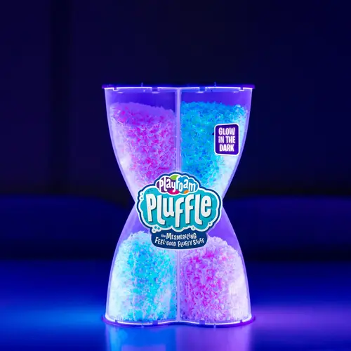 Educational Insights Pluffle for Sensory Bins, Glow-in-the-Dark and Black & White, Set of 2, Slime Alternative,Ages 3+