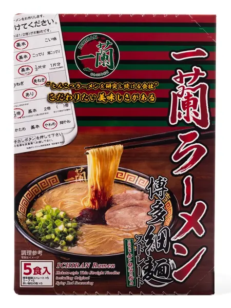 Ichiran Hakata-Style Thin Asian Packaged Noodle Soups Home Kit, 5-Pack (5 Servings), Instant Pantry Food