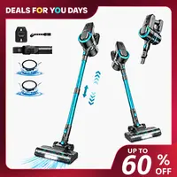 [Stockup] Devoac N3P Cordless Vacuum Cleaner, 20kPa Suction, 40-Min Runtime, 8-in-1 Stick Vacuum with LED Headlight, Rechargeable Vacuum for Floors, Carpets, Tiles, Pet Hair & Car,back to school,back to school haul,sohochic