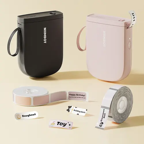 Niimbot D11-H Mini Label Printer - 0.5in Monochrome Printing Machine, Multiple Templates for Kids' School Items, Home Organization, QR Codes, Barcodes, Graphics, Battery-Powered, Symbols