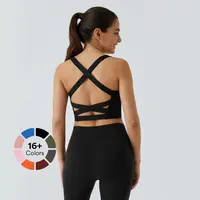 Halara Softlyzero Airy Square Neck Backless Crisscross Cropped InstantCool Yoga Tank Top #BackToSchool