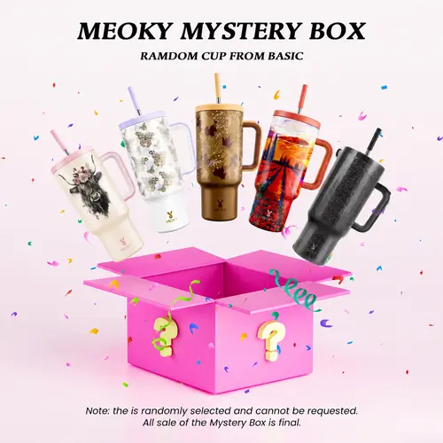 【Meoky Mystery Box】Portable Food-Grade Stainless Steel Tumbler -Leak-Proof Lid -BPA-Free  -Suitable for Travel/Workout Daily Use (1 Mystery Box 1 Cup) #backtoschool,sohochic