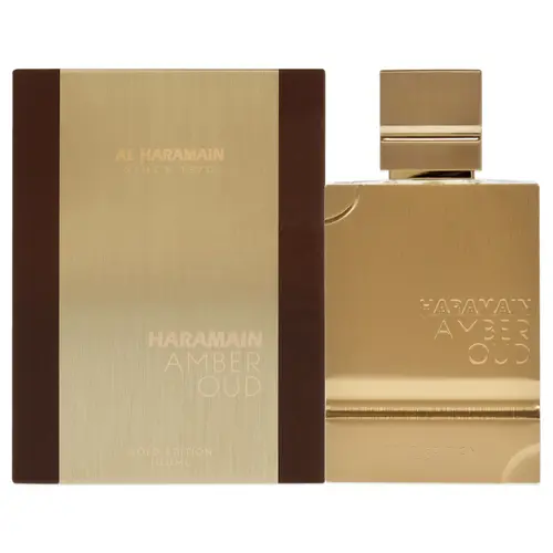 Al Haramain Amber Oud Gold Edition Unisex Perfume 3.33 oz EDP Spray, Sweet Amber Vanilla Long-Lasting Eau de Parfum