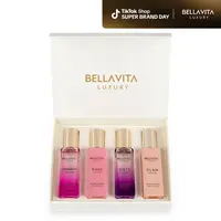 BellaVita Luxury's Perfume Gift Set For Women | 4 Luxury Minis | Long Lasting | Senorita, Rose, Date, Glam | Eau De Parfum | Portable Perfume Kit