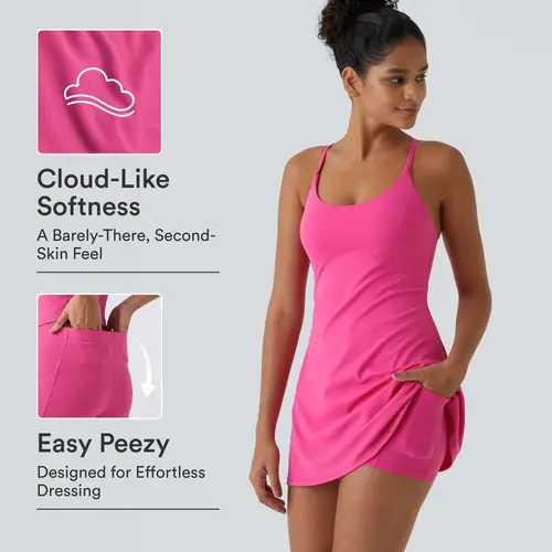 Halara Softlyzero Plush Backless Active Dress-Easy Peezy, Spring Dresses, Dance Dresses for Women #BackToSchool