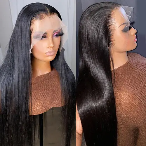36inch Bling Hair 13x6 Lace Front Wig Human Hair Wigs Straight HD Transparent Brazilian Hair Lace Frontal Wig For Women Pre Plucked With Baby Hair backtoschool, Hd Lacefrontal Wigs, Wigs Human Hair, Human Wigs sohochic