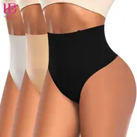 Werena Shapewear Thong for Women Tummy Control Body Shaper High Waisted Anti-rolling Seamless Soft Breathable Shaping Underwear