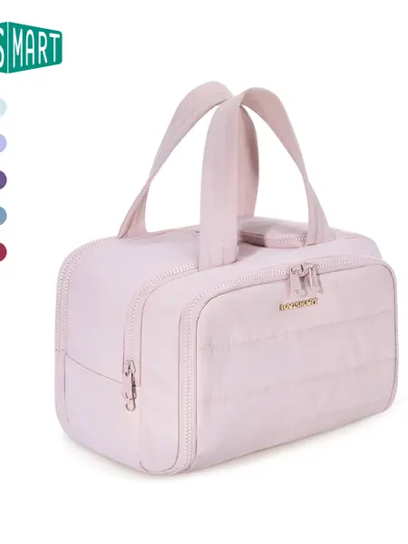 BAGSMART Crush 4-in-1 Puffy Multi-Functional Travel Toiletry Bag for Women Large Capacity Organizer with Handle for Accessories Essentials Toiletries Makeup Organizer Storage Bag Brush Pouch Travel Essentials sohochic