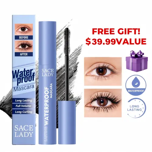 SACE LADY Black Beeswax Enhancing Mascara - Waterproof, Volume-Boosting, Lengthening, Superproof, Smudge-Proof for Dramatic Lashes - Eye Makeup Cosmetic, Summer Finds, Beauty & Personal Care Makeup Products