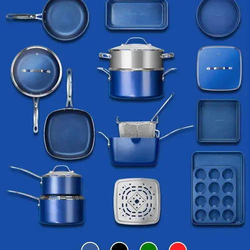 20pcs Kitchen In A Box – The Ultimate All-in-One Cooking, Frying, Steaming & Baking Solution from Granitestone pots pans