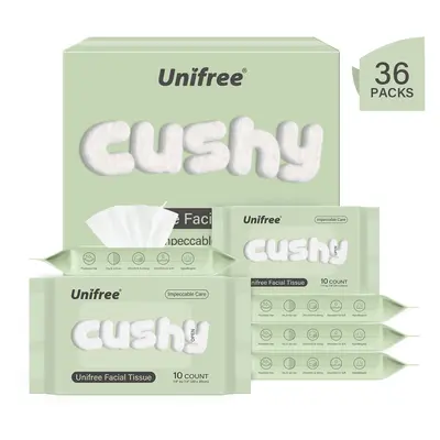 Unifree Fragrance-Free Plant Fiber Facial Towel, Cushy Disposable Selfcare Towel - 36-Pack Compact Purse-Portable Supply for Skincare, Cosmetics, Camping - Eco-Friendly Biodegradable Home Bathroom Essential, sohochic