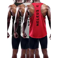 NELEUS Men's 3 Pack Dry Fit Y-Back Muscle Tank Top Fitness Workout Vest Yoga Sports Vest Dry Fit Sleeveless Athletic Activewear Dry Fit Wicking summerwins,travel essentials,camping essentials tiktokshopbacktoschool