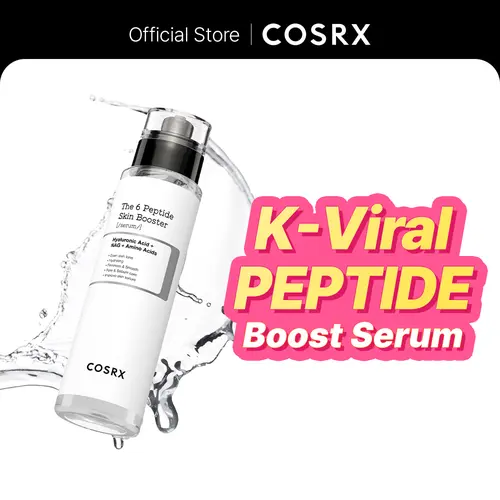 COSRX The 6 Peptide Skin Booster Serum - 150ml Lightweight Morning Routine Formula with Hyaluronic Acid, Moisturizer for Adults, Anti-Aging, Hyperpigmentation Treatment, Even Skin Tone, Cleansing Support, Hypoallergenic, Dream Face Glow Up