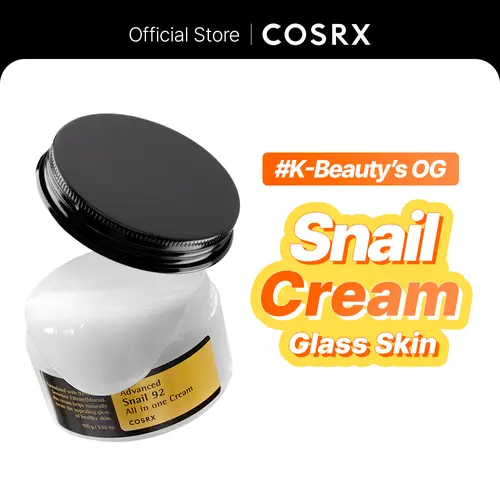 [COSRX Official] Advanced Snail 92 All-In-1 Cream (100g) - Snail Mucin Daily Skincare Moisturizer, Nourishes, Hydrates, Repairs Damaged Skin, Lightweight Repairing Formula