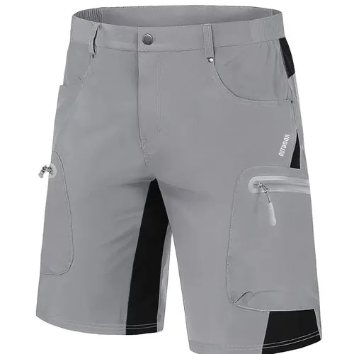 MAGCOMSEN Men's Color Block Ripstop Hiking Shorts, Quick Dry Stretch Athletic Shorts with 5 Pockets for Outdoor, Workout, Cycling, Stretch Shorts, Running Workout Shorts