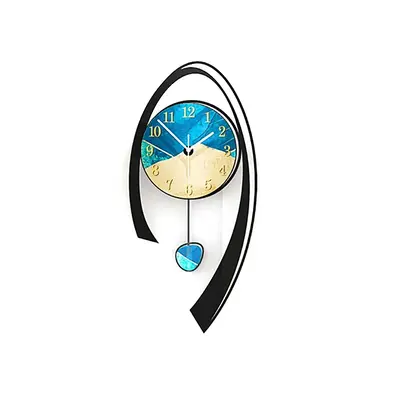 Homary 24.8" Luxury Lighted Magnetic Pendulum Multicolor Acrylic Wall Clock - Creative Decorative Clock with Design, Modern Home Decor for Living Room, Bedroom,dorm essentials,sohochic