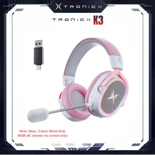 [Summer Wins] TAGRY TRONICX K3 Gaming Headset Version 5.3, 7.1 Surround Sound, 50mm Drivers, Low Latency ENC Microphone for PC PS4 PS5 for PC Laptop Headphone Audio for Gaming & Music tiktokshopbacktoschool