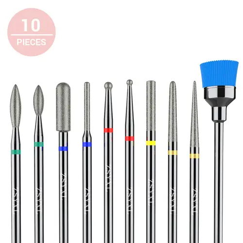 MelodySusie Nail Drill Bits Set for Gel & Acrylic Nails 3/32" Shank Universal Shank Size Professional Manicure Pedicure Tools #DealsForYouDays