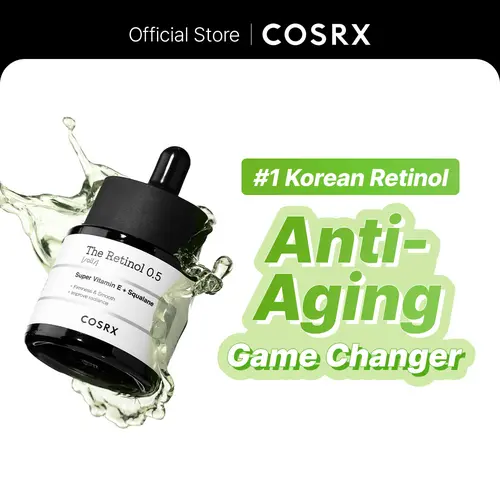 COSRX The Retinol 0.5 Oil Firming Anti-Wrinkle Face Serum - Advanced Retinol (Vitamin A), Cruelty-Free, Resurfacing, Soft Skin Support, 20ml Beauty & Face Care Product for Adult All Skin Types