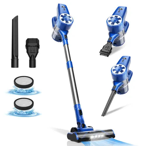 N3S Cordless Vacuum,Lightweight Stick Canister Vacuum,Powerful Suction,Crevice Tool, 40-Minute Runtime, Great for Home/Car on Rugs, Hardwood Floors