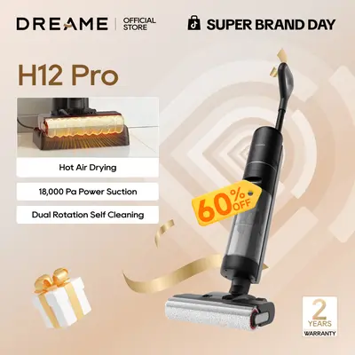 DREAME H12 PRO Lite/  H12 Pro Flexreach Lite/   H12 Flex Reach Lite Wet Dry Vacuum Cleaner, Smart Floor Cleaner Cordless Vacuum and Mop for Hard Floors, One-Step Edge to Edge Cleaning with Hot Air Drying Black,back to school,back to school haul