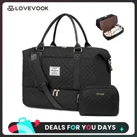 LOVEVOOK Weekender Bag Travel Duffel Bag with Shoe Compartment and Toiletry Bag for Women, Hospital Bag for Mom, Carry on Overnight Bag, Travel Essentials. TikTokShopBackToSchool