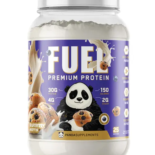 Panda Supps Fuel Pure Whey Protein Powder - Premium Fitness Endurance Supplement, Protein Shake, Dietary Workout Meal Replacement for Energy Boost