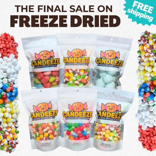 Candeeze's Viral Freeze Dried Crunchy Candy (Cotton Candy, Rainbow, Air Crunch, Sweeteeze, Sour Rainbow, Jolly Crunch, Chocolate, Cinnamon)