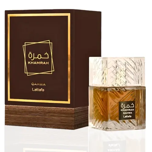 Khamrah Qahwa Eau de Parfum Spray 100ml (3.4 oz) by Lattafa - Vanilla Musk Perfume, Arabian Perfume, Long Lasting Perfume for Men & Women