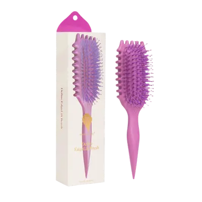 Define EdgeLift Curl Brush by Bounce Curl For Definition, Defined Curls, Frizz Reduction, Smooth Hair Style