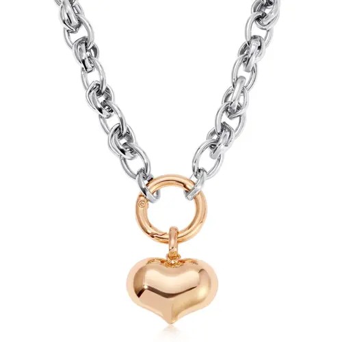 Locked in Mixed Metal Necklace