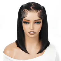 SuperNova Human Hair Straight  13*4 Lace Front Ready To Go Pre Braided Bob Wigs #SohoChic #TikTokShopStockUp #DealsForYouDays