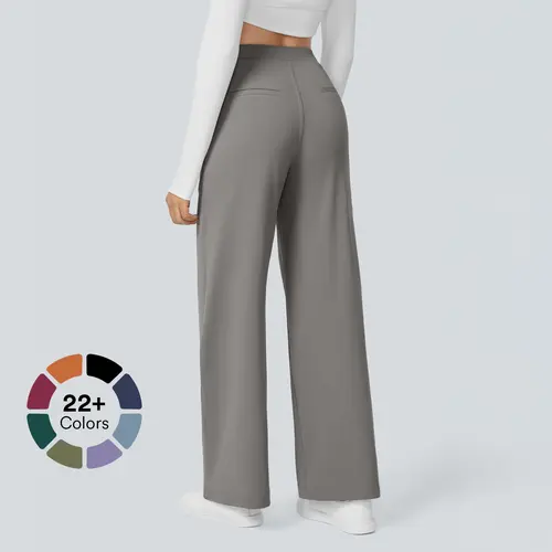 Halara Flex High Waisted Plicated Side Pocket Straight Leg Work Pants #BackToSchool