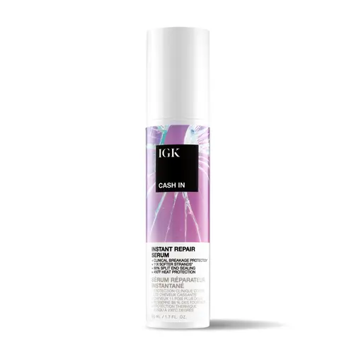 IGK CASH IN Instant Repair Serum | Breakage Protection + Seal Split Ends + 450°F Degree Heat Protection | Vegan + Cruelty Free + | 50ml | 1.7 oz