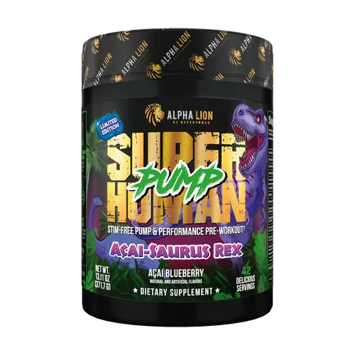 Alpha Lion SuperHuman Pump Stim-Free Pre Workout Powder - Non-Toxic Dietary Training Supplement, Fitness Fuel, Selfcare Gym Support for Muscle Boosting & Endurance, Health Fitness Supplements