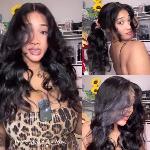 Sunber Body Wave Layered Cut Slight Yaki Straight 13x4 HD Lace Front 7x5 Water Wave No Slip Affordable Glueless Ready To Wear Pre Bleached Tiny Knots Natural Black Summer Wig SoHoChic TikTokShopBackToSchool