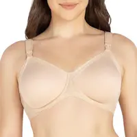 Leila Nursing Bra - Bare, Seamless Cup Design, Scalloped Lace Trim, Padded Straps, Nylon Spandex Blend, Style NB502, Maternity Bra Post Partum Underwear Maternityoutfits Pregnancy Maternity Bra Seamless Maternity Bras Maternity Undies Supportive Nursing U