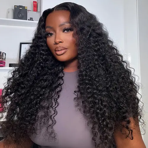 [26‘’ Deep Wave=$149] Tahikie 13x6 Deep Wave Curly Wigs Human Hair Pre Plucked Pre Cut HD Lace Wigs Ready And Go 7x6 Glueless With Drawstring One-Step 13x6 Frontal Lace Curly Wave/ Body Wave/ Kinky Curly Natural Hairline #TikTokShopBackToSchool#SohoChic